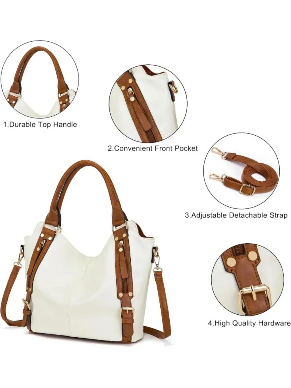 Stylish Large Crossbody Bag & Wallet Set for Women | Soft PU Leather, 9 Pockets